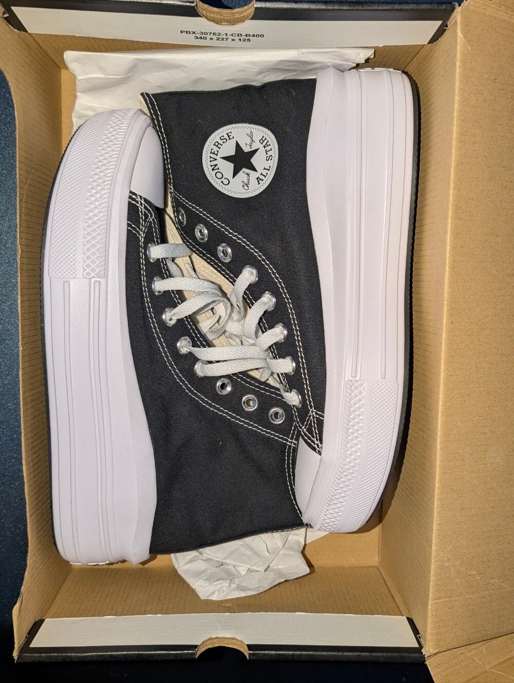 NIB Converse Chuck Taylor All Star Move Platform High Top Black Sneaker 7M/9W - Picture 9 of 11